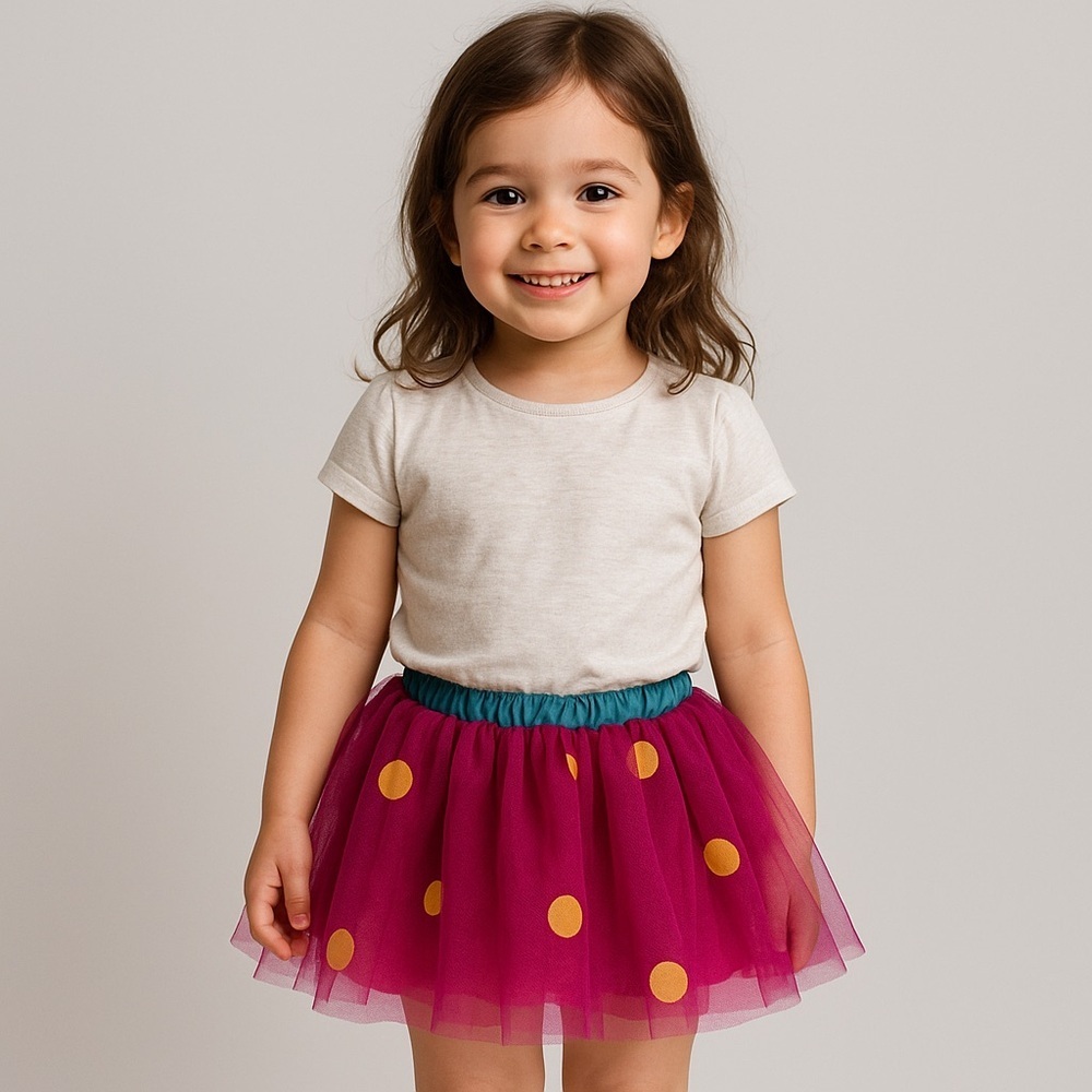 Matilda Jane Magenta and Yellow Polka Dot Skirt